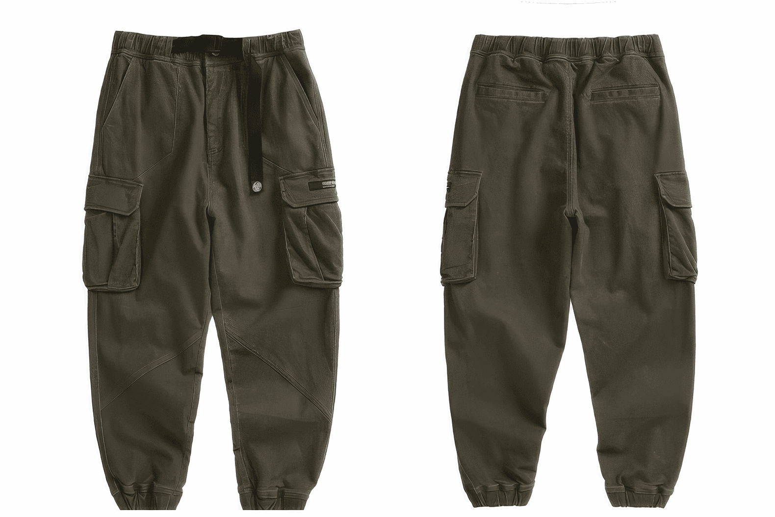 Men’s Cargo Pants – Loose Fit, Elastic Cuffs, Utility Style for Winter - 5SION