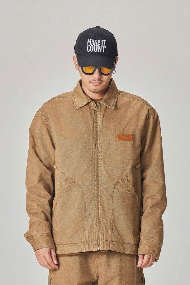 Winter Detroit Heavy Quilted Work Jacket for Men – Loose Fit, Cotton Lined - 5SION