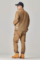 Winter Detroit Heavy Quilted Work Jacket for Men – Loose Fit, Cotton Lined - 5SION