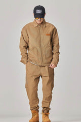 Winter Detroit Heavy Quilted Work Jacket for Men – Loose Fit, Cotton Lined - 5SION