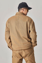 Winter Detroit Heavy Quilted Work Jacket for Men – Loose Fit, Cotton Lined - 5SION