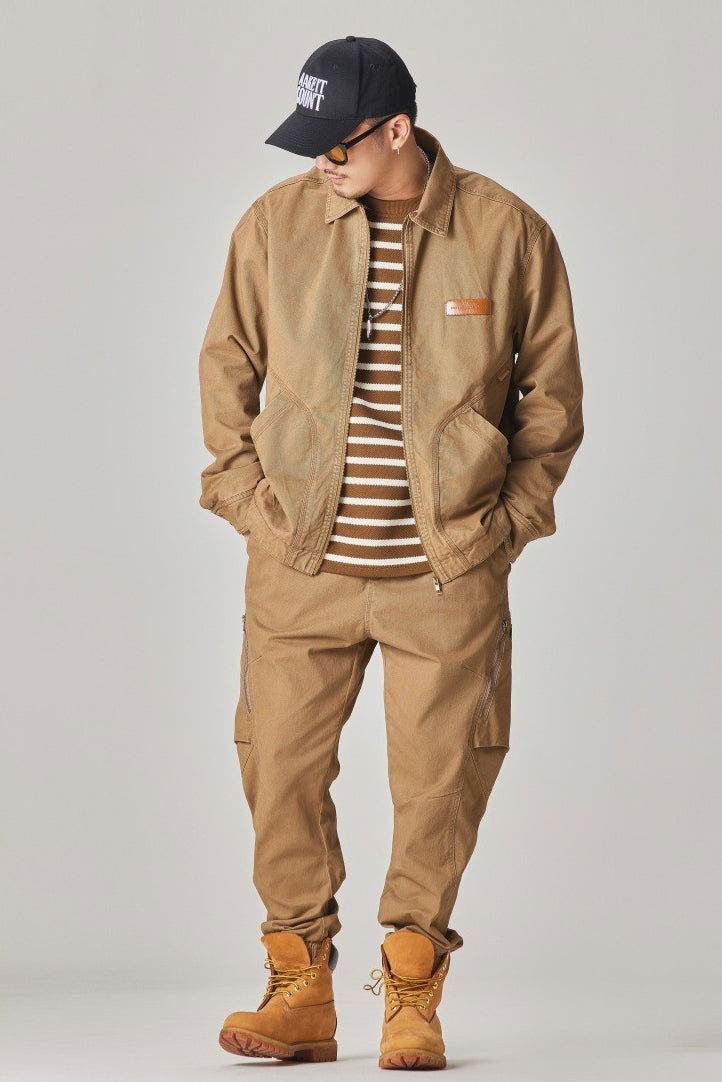 Winter Detroit Heavy Quilted Work Jacket for Men – Loose Fit, Cotton Lined - 5SION