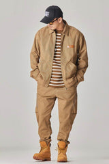 Winter Detroit Heavy Quilted Work Jacket for Men – Loose Fit, Cotton Lined - 5SION