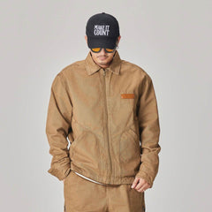 Winter Detroit Heavy Quilted Work Jacket for Men – Loose Fit, Cotton Lined - 5SION