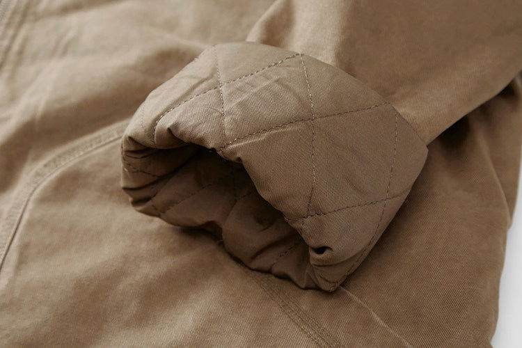 Winter Detroit Heavy Quilted Work Jacket for Men – Loose Fit, Cotton Lined - 5SION