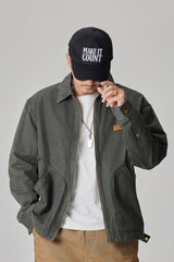 Winter Detroit Heavy Quilted Work Jacket for Men – Loose Fit, Cotton Lined - 5SION