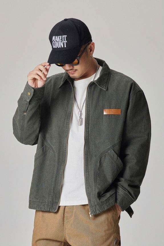 Winter Detroit Heavy Quilted Work Jacket for Men – Loose Fit, Cotton Lined - 5SION