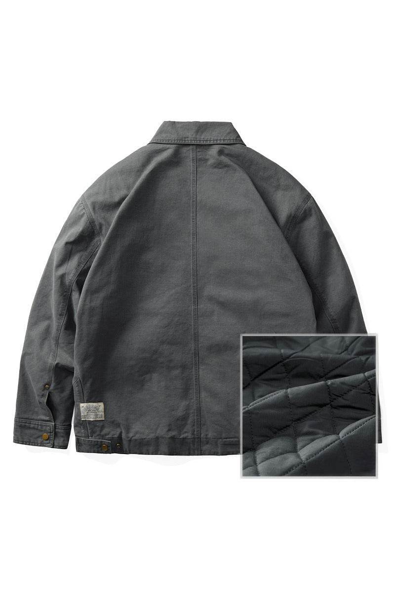 Winter Detroit Heavy Quilted Work Jacket for Men – Loose Fit, Cotton Lined - 5SION