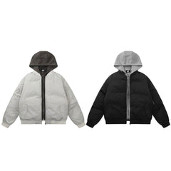 Winter Hooded Puffer Jacket – Loose & Minimalist American Style - 5SION
