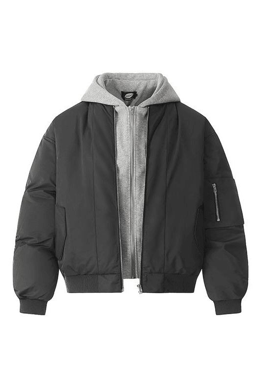 Winter Hooded Puffer Jacket – Loose & Minimalist American Style - 5SION