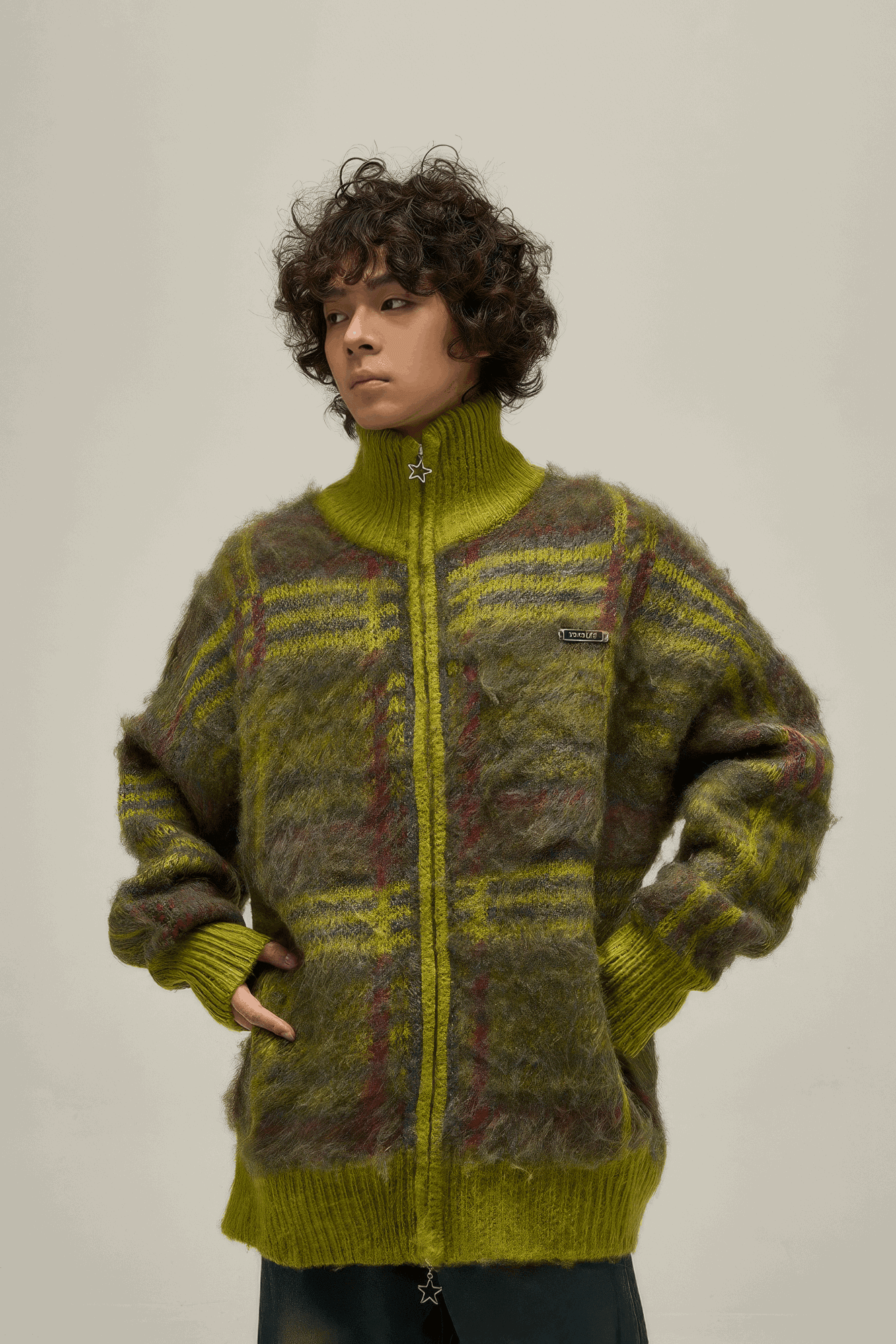 Winter Vintage American Knit Cardigan for Men – Loose & Relaxed - 5SION