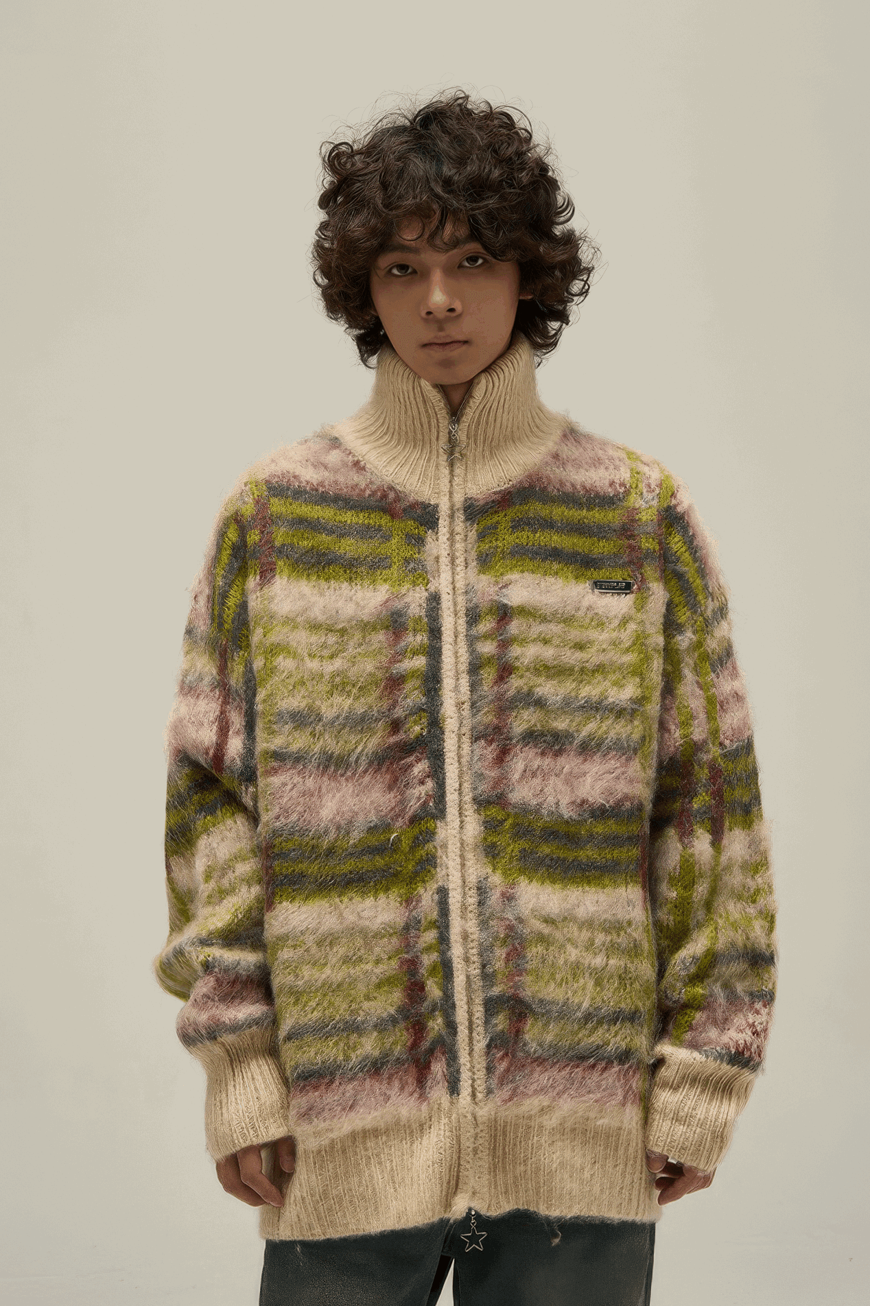 Winter Vintage American Knit Cardigan for Men – Loose & Relaxed - 5SION