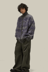 Winter Vintage American Knit Cardigan for Men – Loose & Relaxed - 5SION