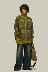 Winter Vintage American Knit Cardigan for Men – Loose & Relaxed - 5SION