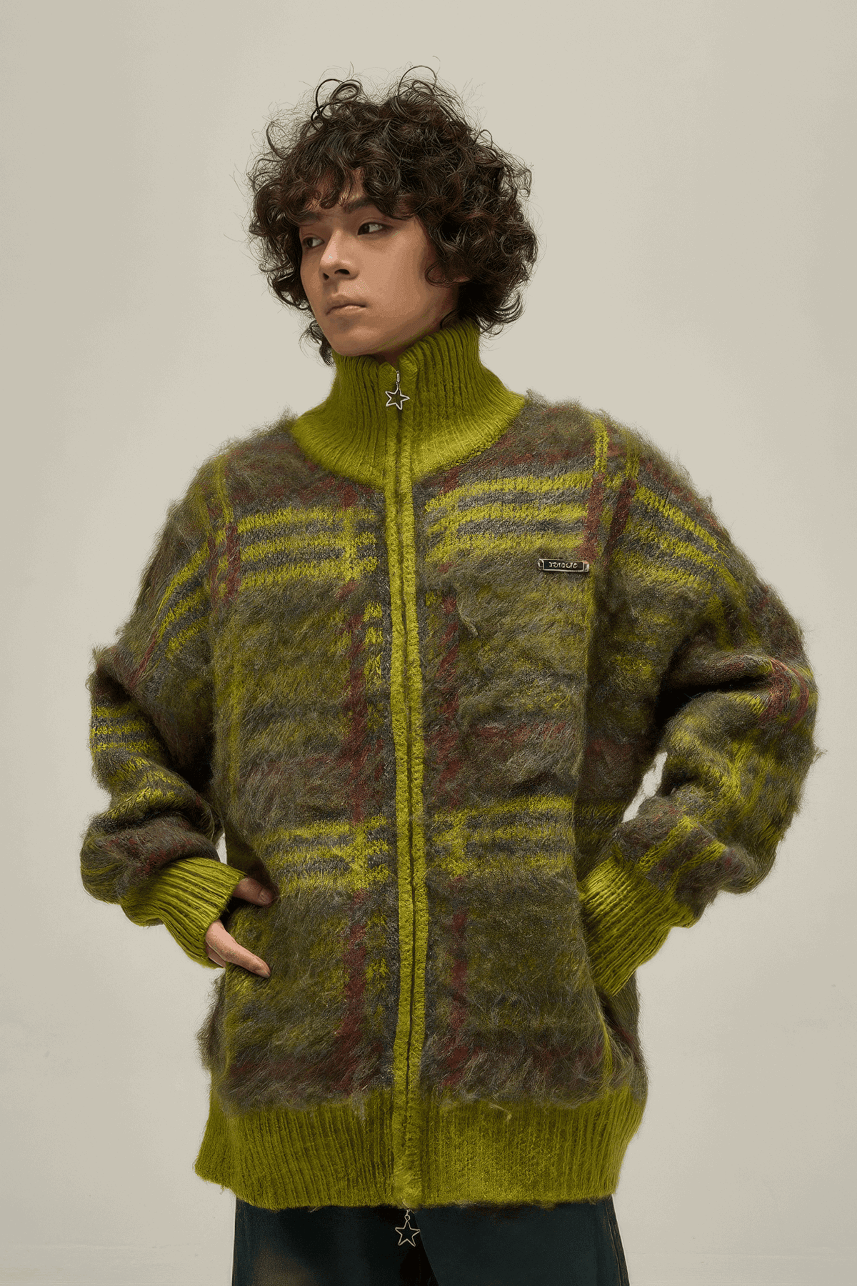 Winter Vintage American Knit Cardigan for Men – Loose & Relaxed - 5SION