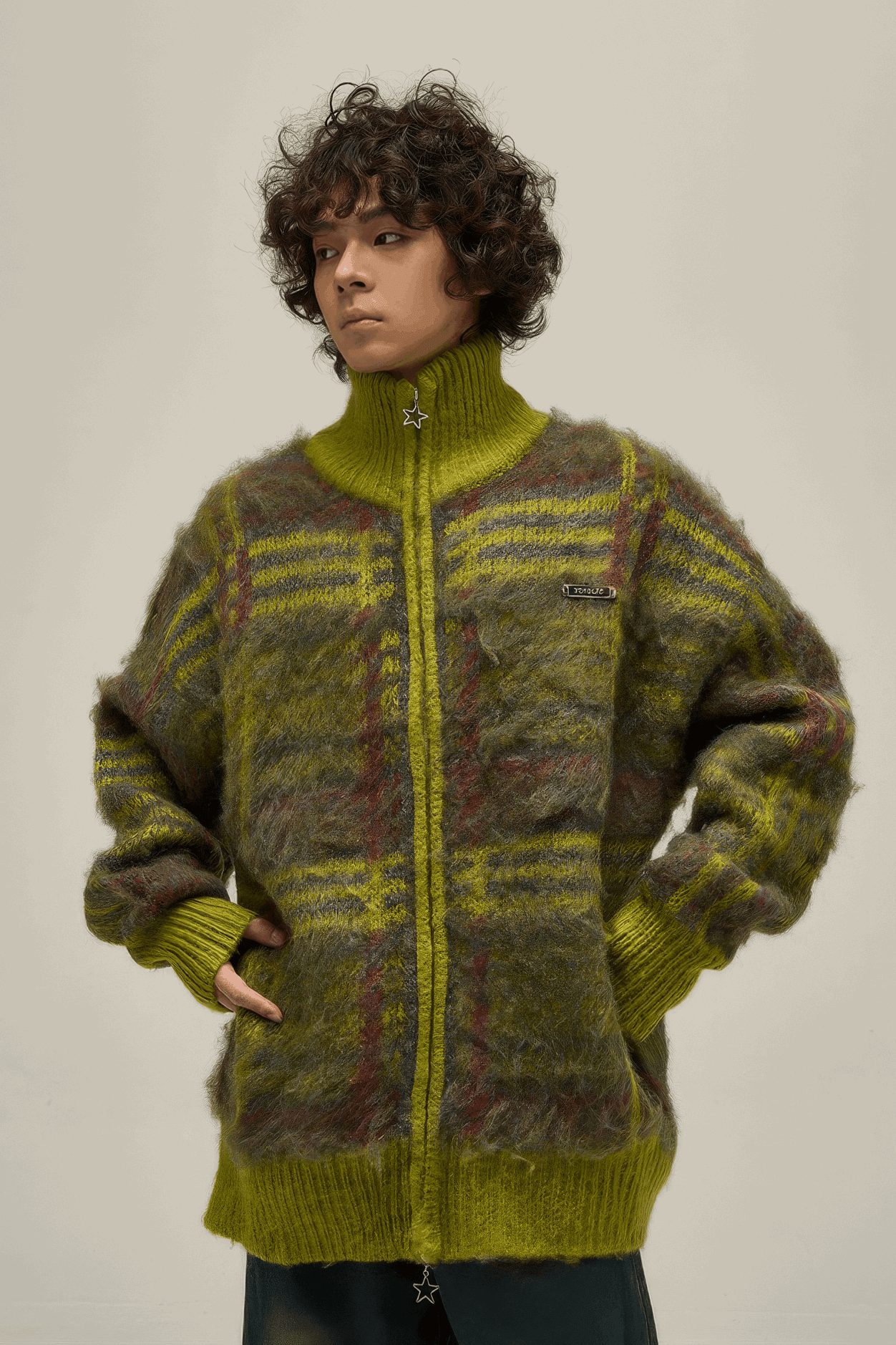 Winter Vintage American Knit Cardigan for Men – Loose & Relaxed - 5SION