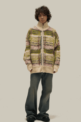 Winter Vintage American Knit Cardigan for Men – Loose & Relaxed - 5SION