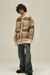 Winter Vintage American Knit Cardigan for Men – Loose & Relaxed - 5SION