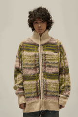 Winter Vintage American Knit Cardigan for Men – Loose & Relaxed - 5SION