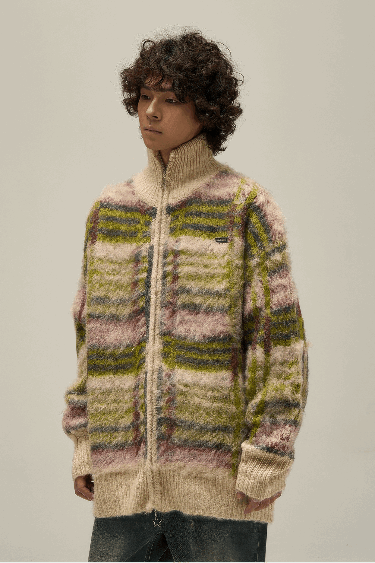 Winter Vintage American Knit Cardigan for Men – Loose & Relaxed - 5SION