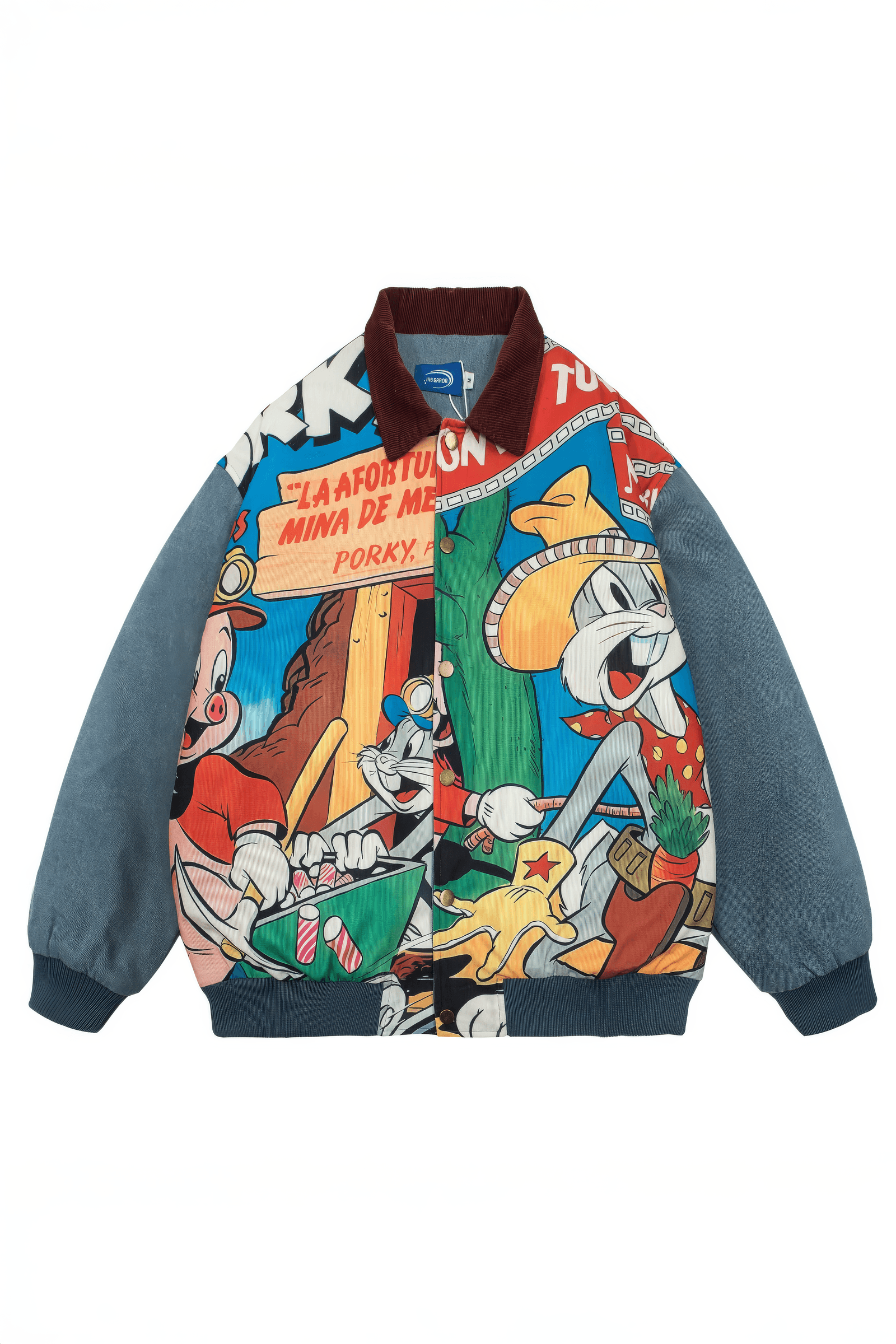 Winter Vintage American Pattern Loose Fit Cotton Jacket - 5SION