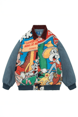 Winter Vintage American Pattern Loose Fit Cotton Jacket - 5SION