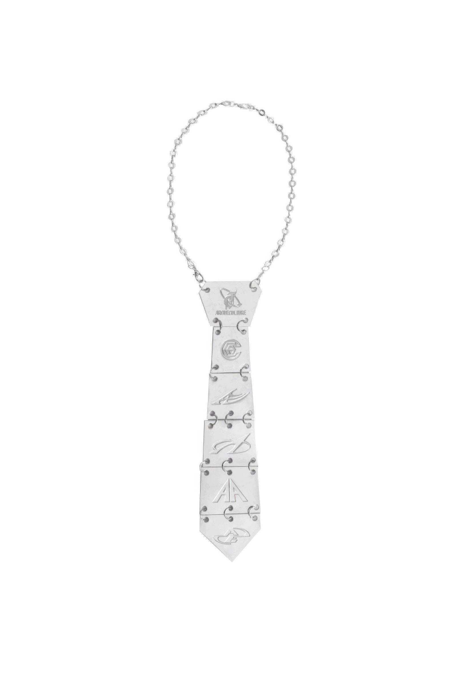 3D Spine-Inspired Metal Tie Necklace for a Bold, Modern Look - 5SION