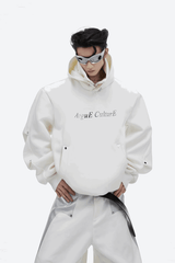 American Style Heavy Hooded Sweatshirt – High Collar, Shoulder Pads - 5SION