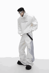 American Style Heavy Hooded Sweatshirt – High Collar, Shoulder Pads - 5SION