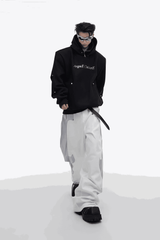 American Style Heavy Hooded Sweatshirt – High Collar, Shoulder Pads - 5SION