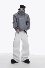 American Style Heavy Hooded Sweatshirt – High Collar, Shoulder Pads - 5SION