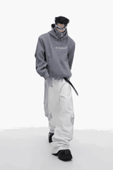 American Style Heavy Hooded Sweatshirt – High Collar, Shoulder Pads - 5SION