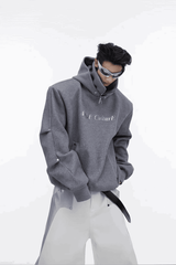 American Style Heavy Hooded Sweatshirt – High Collar, Shoulder Pads - 5SION