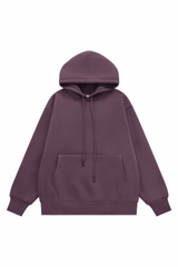 American Style Solid Color 350g Fleece Hoodie - 5SION