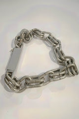 Chunky Metal Chain Necklace - Industrial Unisex Statement Piece - 5SION