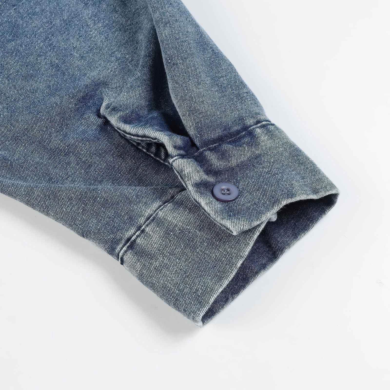 Corduroy & Denim Cartoon Patch Shirt - Unisex Oversized Street Style - 5SION