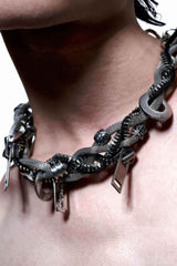 Heavy-Duty Multi-Wear Metal Mechanic Necklace - Futuristic Design - 5SION