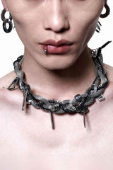 Heavy-Duty Multi-Wear Metal Mechanic Necklace - Futuristic Design - 5SION