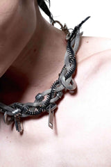 Heavy-Duty Multi-Wear Metal Mechanic Necklace - Futuristic Design - 5SION