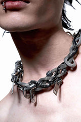 Heavy-Duty Multi-Wear Metal Mechanic Necklace - Futuristic Design - 5SION
