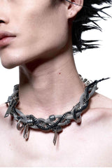 Heavy-Duty Multi-Wear Metal Mechanic Necklace - Futuristic Design - 5SION