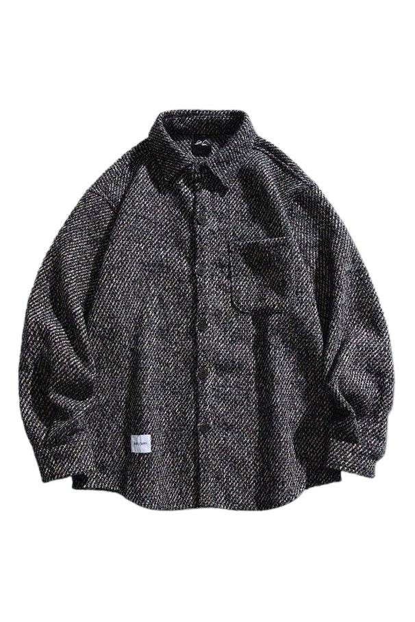 Loose Fit Wool Shirt Jacket for Men – Japanese Retro Style - 5SION