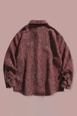Loose Fit Wool Shirt Jacket for Men – Japanese Retro Style - 5SION