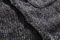 Loose Fit Wool Shirt Jacket for Men – Japanese Retro Style - 5SION