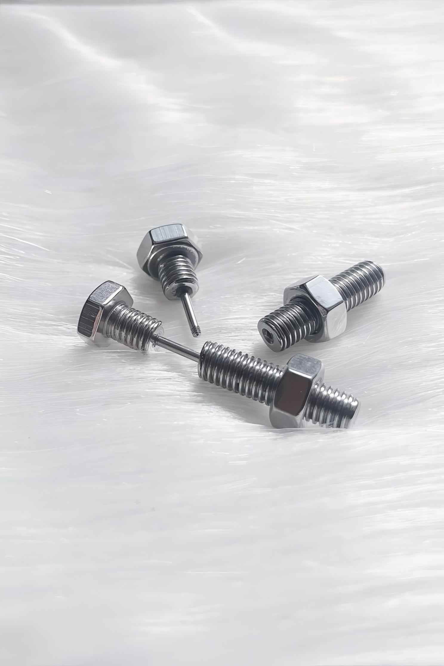 Nut and Bolt Stud Earrings for a Bold Industrial Look - 5SION