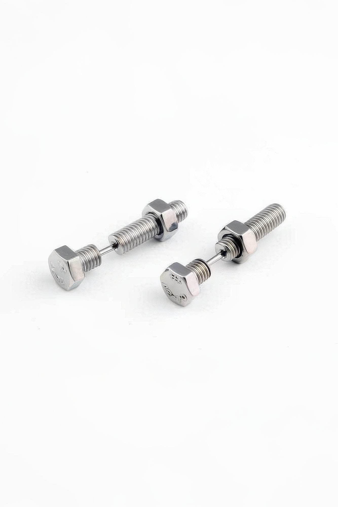 Nut and Bolt Stud Earrings for a Bold Industrial Look - 5SION