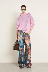 Unisex Colorblock Denim - Oil Painting Effect Relaxed Fit Pants - 5SION