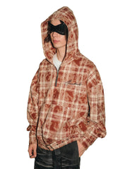 Tie-Dye Hoodie - Half-Zip Belted Checkered Loungewear - 5SION