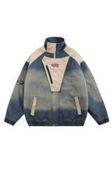 Vintage Embroidered Thickened Denim Jacket - 5SION