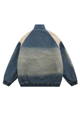 Vintage Embroidered Thickened Denim Jacket - 5SION